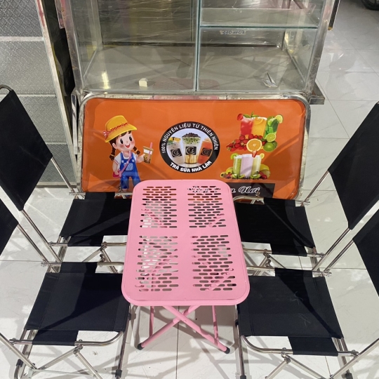 4 GHẾ INOX CAO + BÀN CNC
